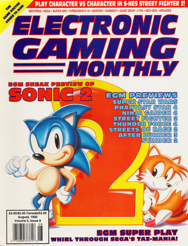Electronic Gaming Monthly Issue 37 (August 1992) cover